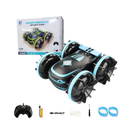 JJRC Amphibious Stunt Car JC04 with Remote Control and Waterproof Protection for Kids Blue